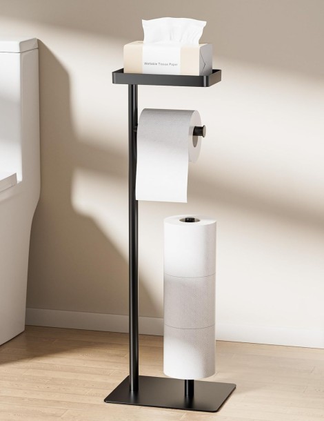 Toilet Paper Holder with Shelf