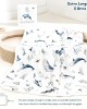 GRSSDER Baby Blankets Super Soft Jersey Knit Swaddle Blanket for Baby Girls and Boys, Double Layer Receiving Blankets 34 x 44 Inches, Extra Large for Baby Swaddling, Sea Fish