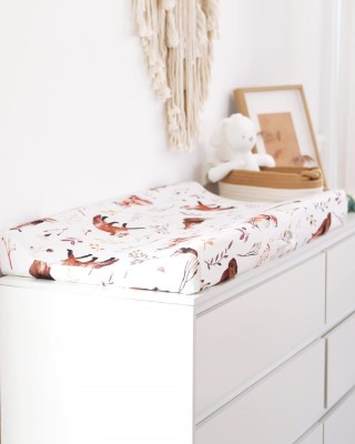 GRSSDER Stretchy Ultra Soft Fitted Bassinet Sheet Set 2 Pack, Universal Fit for Bassinets Baby Cradle Moses Basket Oval Rectangle Mattress, Stylish Jungle Deer Bassinet Sheets for Girls and Boys